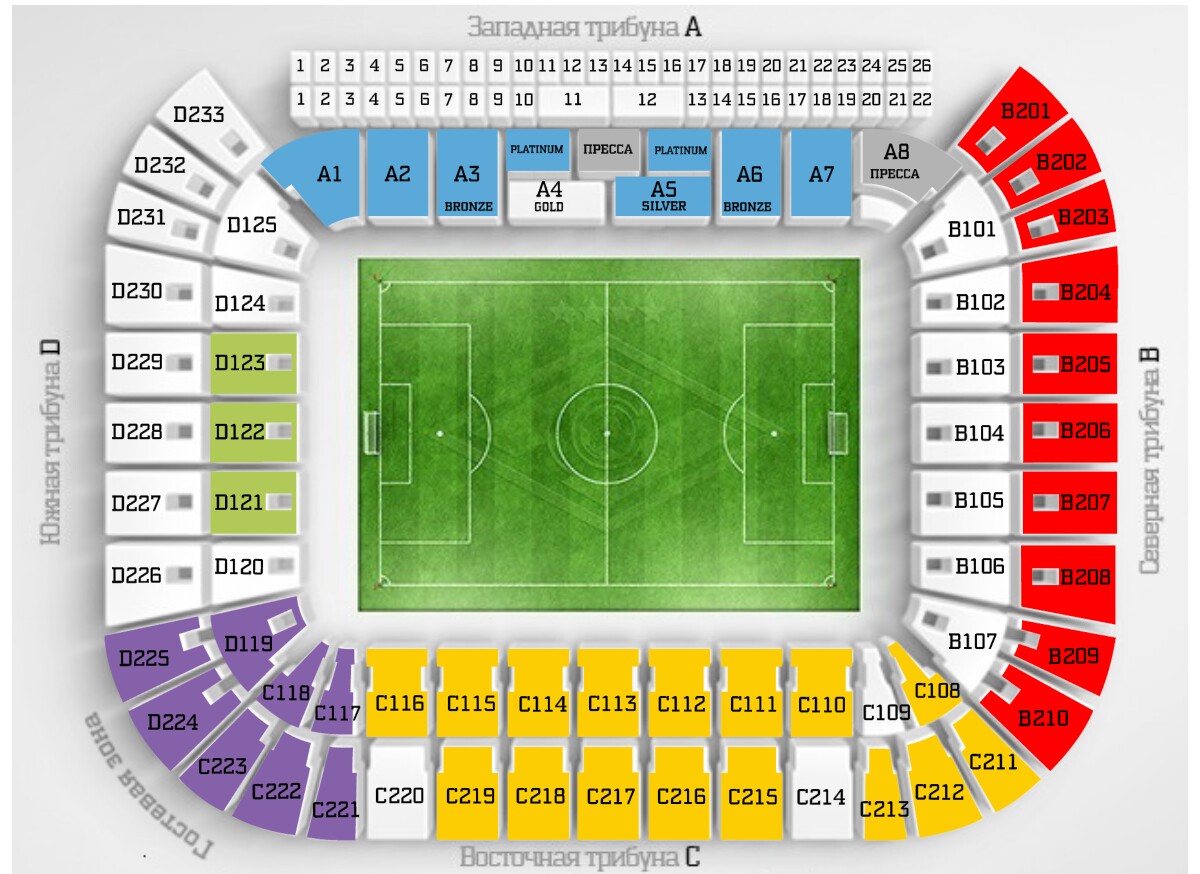 Билеты на открытие стадиона СПАРТАК «Открытие Арена»